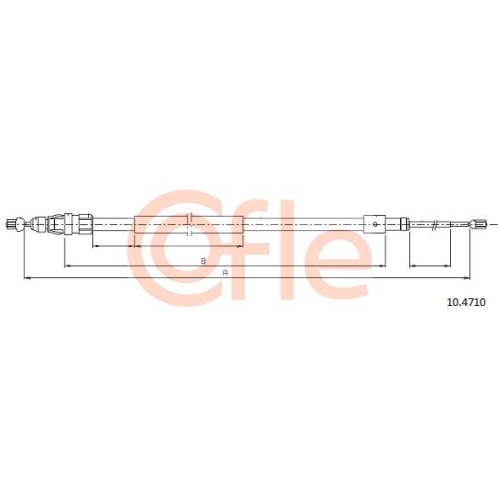 Seilzug Feststellbremse Cofle 10.4710 für Citroën Peugeot Hinten Links Rechts