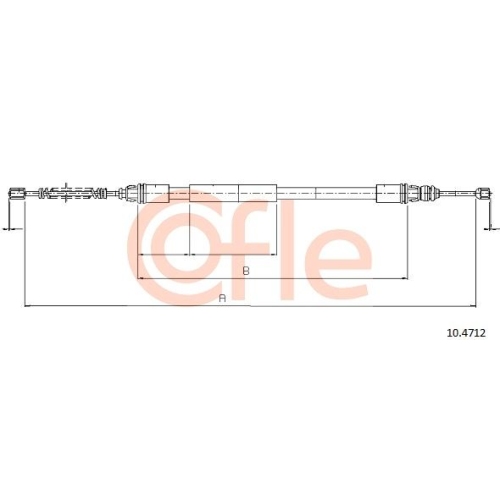 Seilzug Feststellbremse Cofle 10.4712 für Citroën Peugeot Hinten Links Rechts