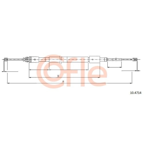 Seilzug Feststellbremse Cofle 10.4714 für Citroën Hinten Links Rechts
