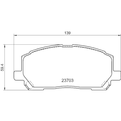 Bremsbelagsatz Scheibenbremse Hella Pagid 8DB 355 011-161 für Toyota Vorderachse