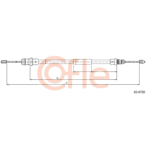 Seilzug Feststellbremse Cofle 10.4720 für Citroën Fiat Peugeot Vorne