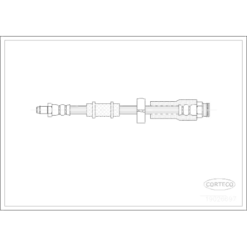 Bremsschlauch Corteco 19026697 für Citroën Fiat Peugeot Vorderachse Oben Vorne