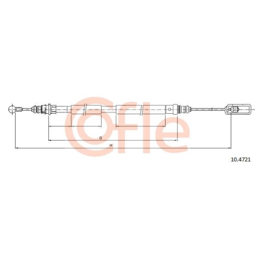 Seilzug Feststellbremse Cofle 10.4721 für Citroën Fiat Lancia Peugeot Hinten