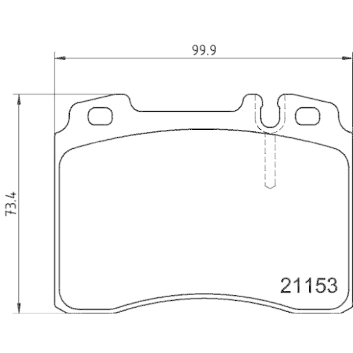 Bremsbelagsatz Scheibenbremse Hella Pagid 8DB 355 008-181 für Mercedes Benz