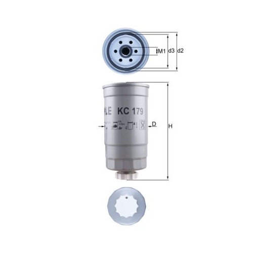 Kraftstofffilter Mahle KC 179 für Fiat Hyundai Kia