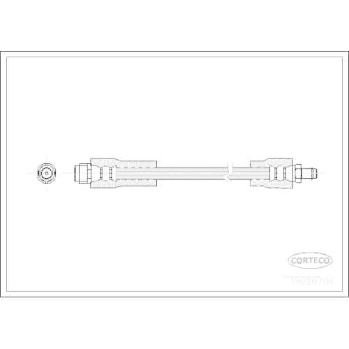 Flessibile Del Freno Corteco 19026704 per Mercedes Benz Mercedes Benz Lato Ruota