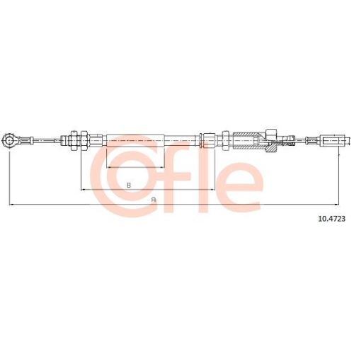 Cavo Comando Freno Stazionamento Cofle 10.4723 per Citroën Fiat Peugeot