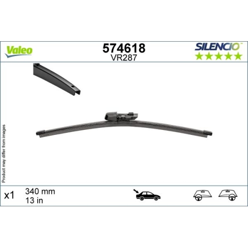 Wischblatt Valeo 574618 Silencio Rear für Ford VW Hinten