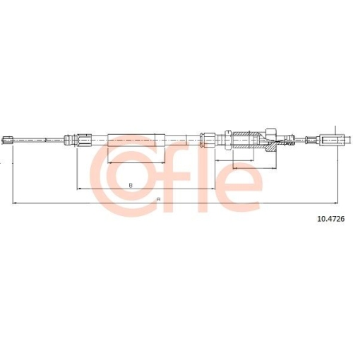 Seilzug Feststellbremse Cofle 10.4726 für Citroën Fiat Peugeot Vorne