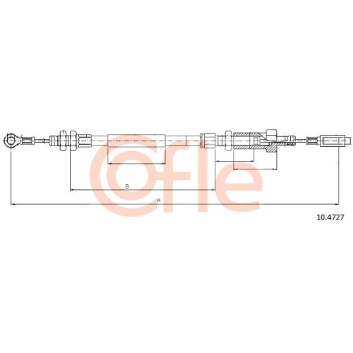 Seilzug Feststellbremse Cofle 10.4727 für Citroën Fiat Peugeot Vorne