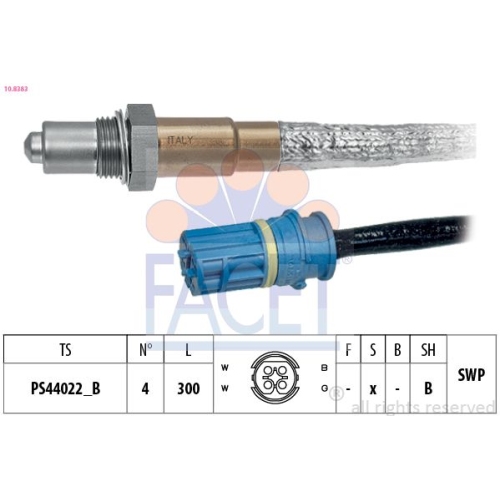 Lambdasonde Facet 10.8383 Made In Italy - Oe Equivalent für Mercedes Benz Smart