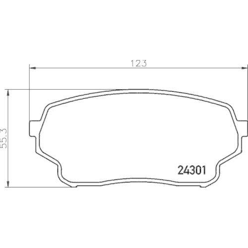 Bremsbelagsatz Scheibenbremse Hella Pagid 8DB 355 006-941 für Suzuki Vorderachse