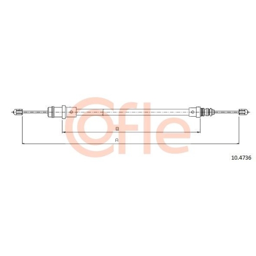 Seilzug Feststellbremse Cofle 10.4736 für Citroën Fiat Peugeot Vorne