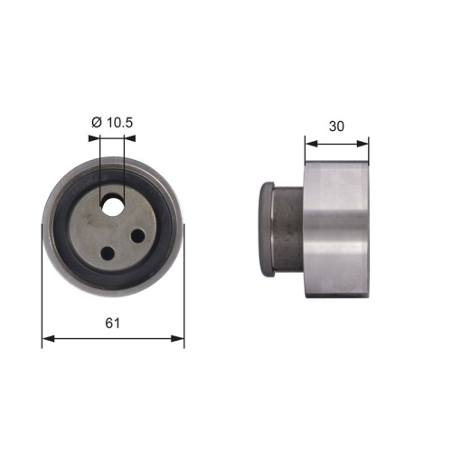 Spannrolle Zahnriemen Gates T41118 Powergrip® für Fiat