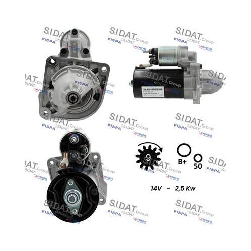 Starter Sidat S12BH0047 für Alfa Romeo Citroën Fiat Lancia Peugeot