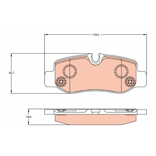 Bremsbelagsatz Scheibenbremse Trw GDB2102 für Mercedes Benz Mercedes Benz