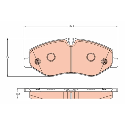 Bremsbelagsatz Scheibenbremse Trw GDB2103 für Mercedes Benz Mercedes Benz