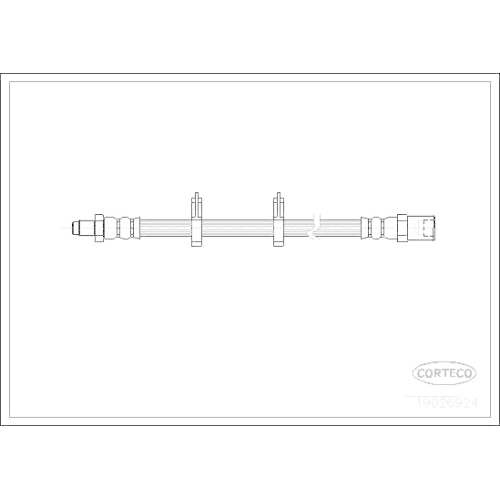 Bremsschlauch Corteco 19026924 für Iveco Vorderachse