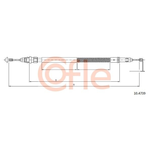 Seilzug Feststellbremse Cofle 10.4739 für Citroën Fiat Peugeot Citroën/peugeot