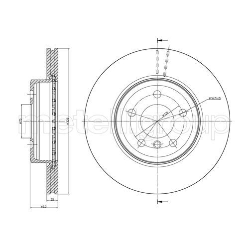 Metelli 2X Bremsscheibe Vorderachse für Bmw