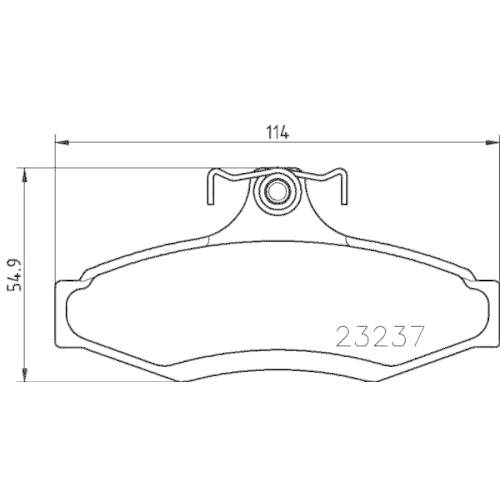 Bremsbelagsatz Scheibenbremse Hella Pagid 8DB 355 009-491 für Chevrolet Daewoo