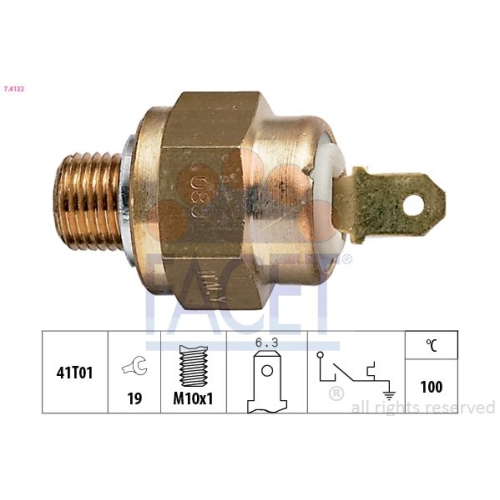 Temperaturschalter Kühlmittelwarnlampe Facet 7.4132 für Seat VW