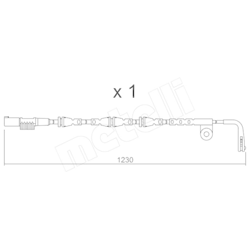 Warnkontakt Bremsbelagverschleiß Metelli SU.257 für Land Rover Vorderachse