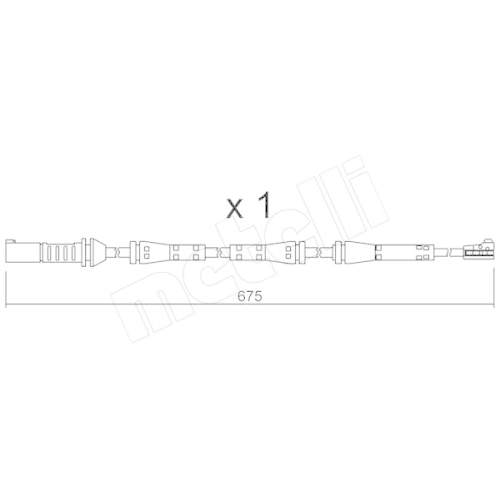 Warnkontakt Bremsbelagverschleiß Metelli SU.278 für Bmw Vorderachse