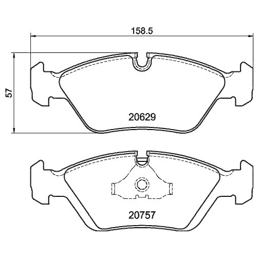 Bremsbelagsatz Scheibenbremse Hella Pagid 8DB 355 006-511 für Bmw Porsche