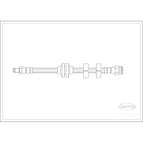 Bremsschlauch Corteco 19027929 für Alfa Romeo Fiat Vorderachse Beidseitig Vorne
