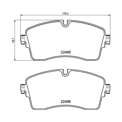 Bremsbelagsatz Scheibenbremse Hella Pagid 8DB 355 040-361 für Land Rover