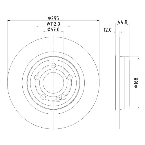 Hella Pagid 2X Bremsscheibe Pro für Mercedes Benz