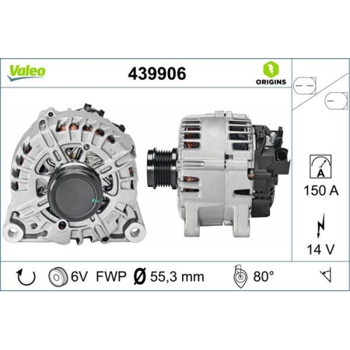 Generator Valeo 439906 Valeo Origins New Oe Technologie für Ford Volvo