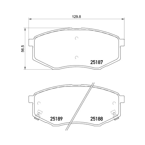 Bremsbelagsatz Scheibenbremse Hella Pagid 8DB 355 019-791 für Hyundai Kia