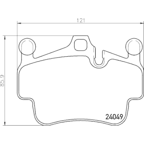 Bremsbelagsatz Scheibenbremse Hella Pagid 8DB 355 012-721 für Porsche