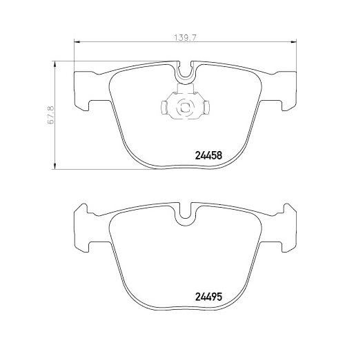 Bremsbelagsatz Scheibenbremse Hella Pagid 8DB 355 013-171 für Bmw Hinterachse