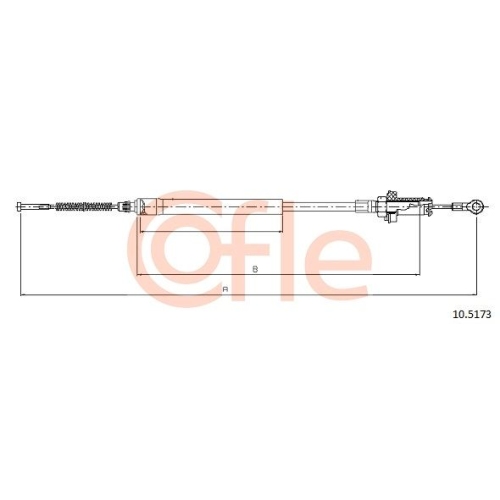 Seilzug Feststellbremse Cofle 10.5173 für Land Rover Mitte