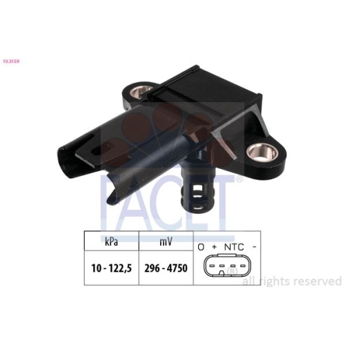 Luftdrucksensor Höhenanpassung Facet 10.3159 Made In Italy - Oe Equivalent für