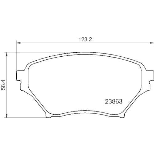 Bremsbelagsatz Scheibenbremse Hella Pagid 8DB 355 010-261 für Mazda Mitsubishi