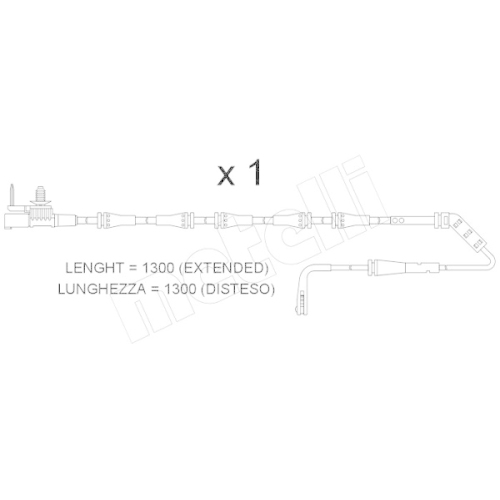 Warnkontakt Bremsbelagverschleiß Metelli SU.400 für Land Rover Vorderachse