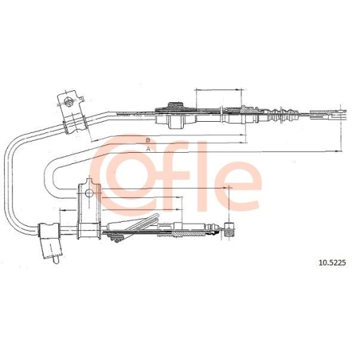 Seilzug Feststellbremse Cofle 10.5225 für Honda Rover Hinten Rechts