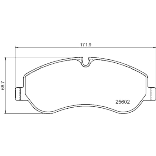 Bremsbelagsatz Scheibenbremse Hella Pagid 8DB 355 020-691 für Ford Vorderachse