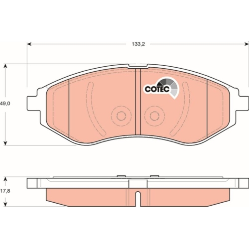 Bremsbelagsatz Scheibenbremse Trw GDB3330 Cotec für Chevrolet Daewoo Vorderachse