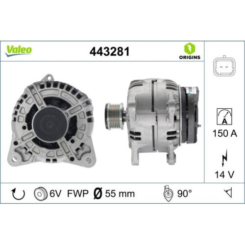 Generator Valeo 443281 Valeo Origins New Oe Technologie für Nissan Renault Dacia