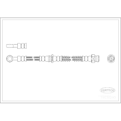 Bremsschlauch Corteco 19030293 für Mitsubishi Volvo Vorderachse Beidseitig