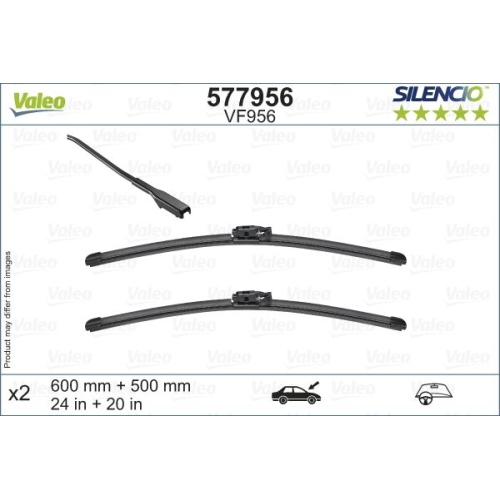 Wischblatt Valeo 577956 Silencio Flat Blade Set für Bmw Vorne