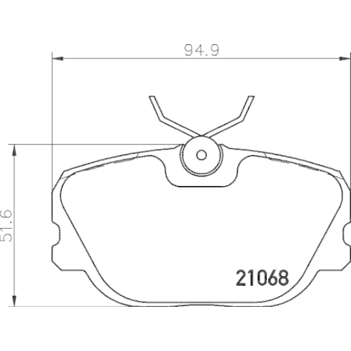 Bremsbelagsatz Scheibenbremse Hella Pagid 8DB 355 017-761 für Saab Vorderachse