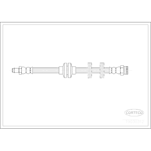 Bremsschlauch Corteco 19030312 für Fiat Lancia Vorderachse Beidseitig