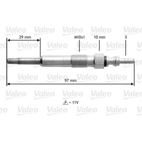 Glühkerze Valeo 345136 für Alfa Romeo Fiat Ford Lancia Opel Rover Vauxhall Jeep