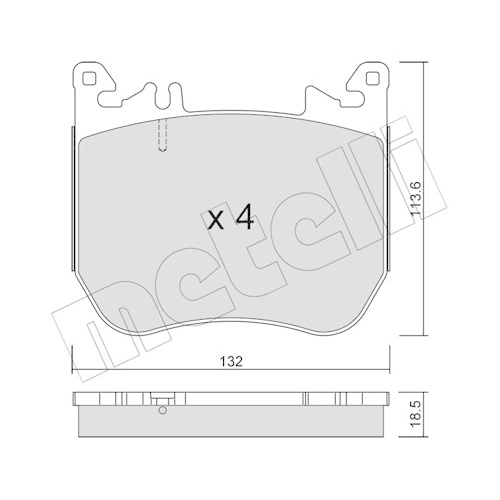 Bremsbelagsatz Scheibenbremse Metelli 22-1312-0 für Mercedes Benz Mercedes Benz